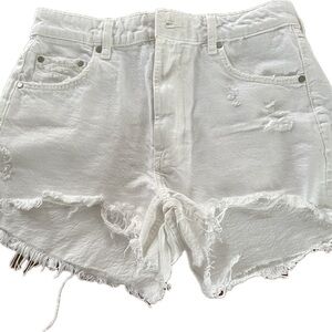 Zara High waist Distressed Shorts Size 6
